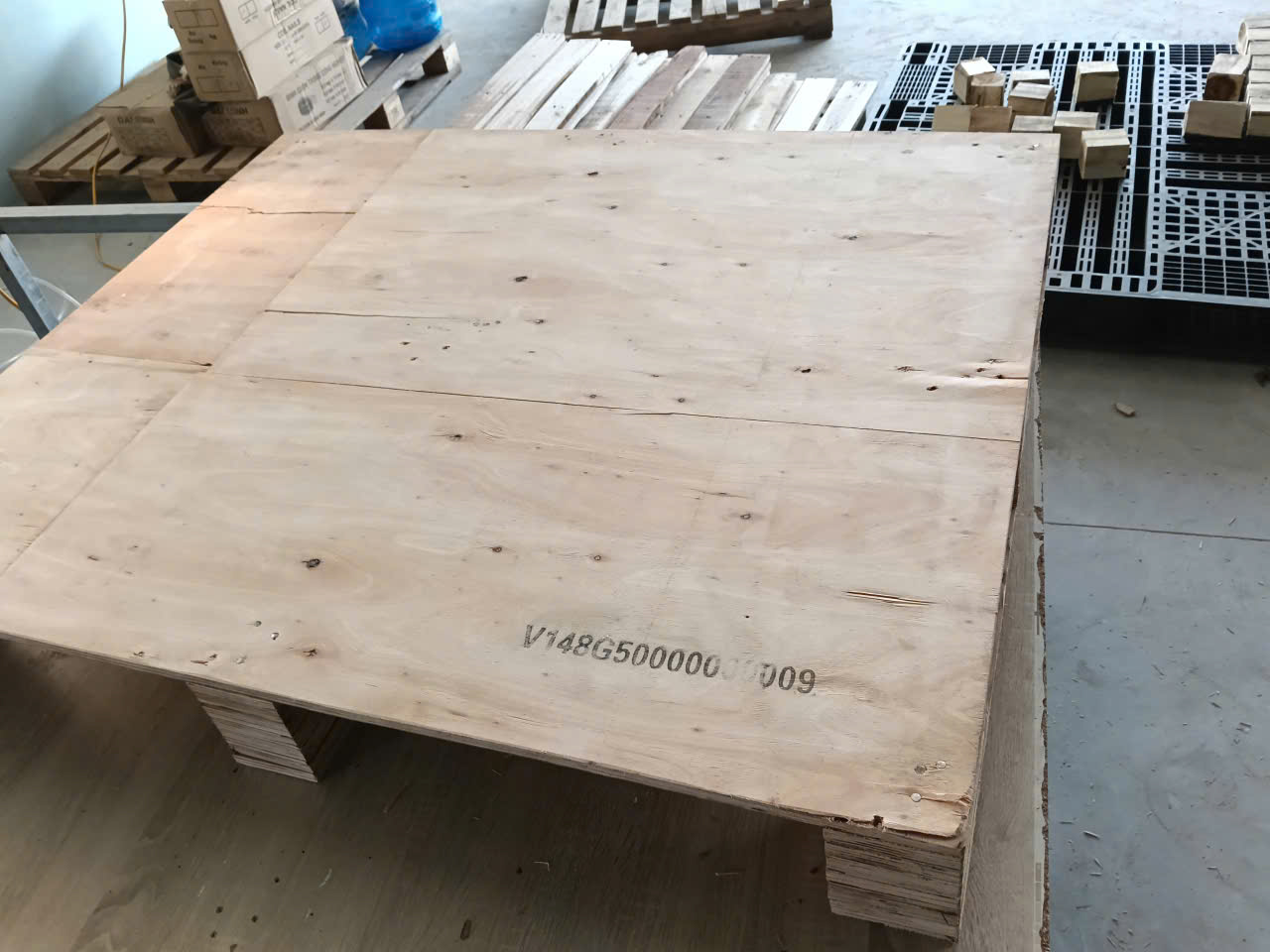 Pallet gỗ ép nhìn từ trên